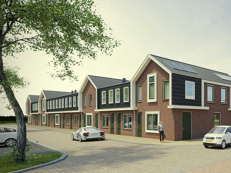 Ontwikkeling aan de Hollewal en Verzetsstraat van 24 appartementen en een tweekapper in Den Burg op Texel